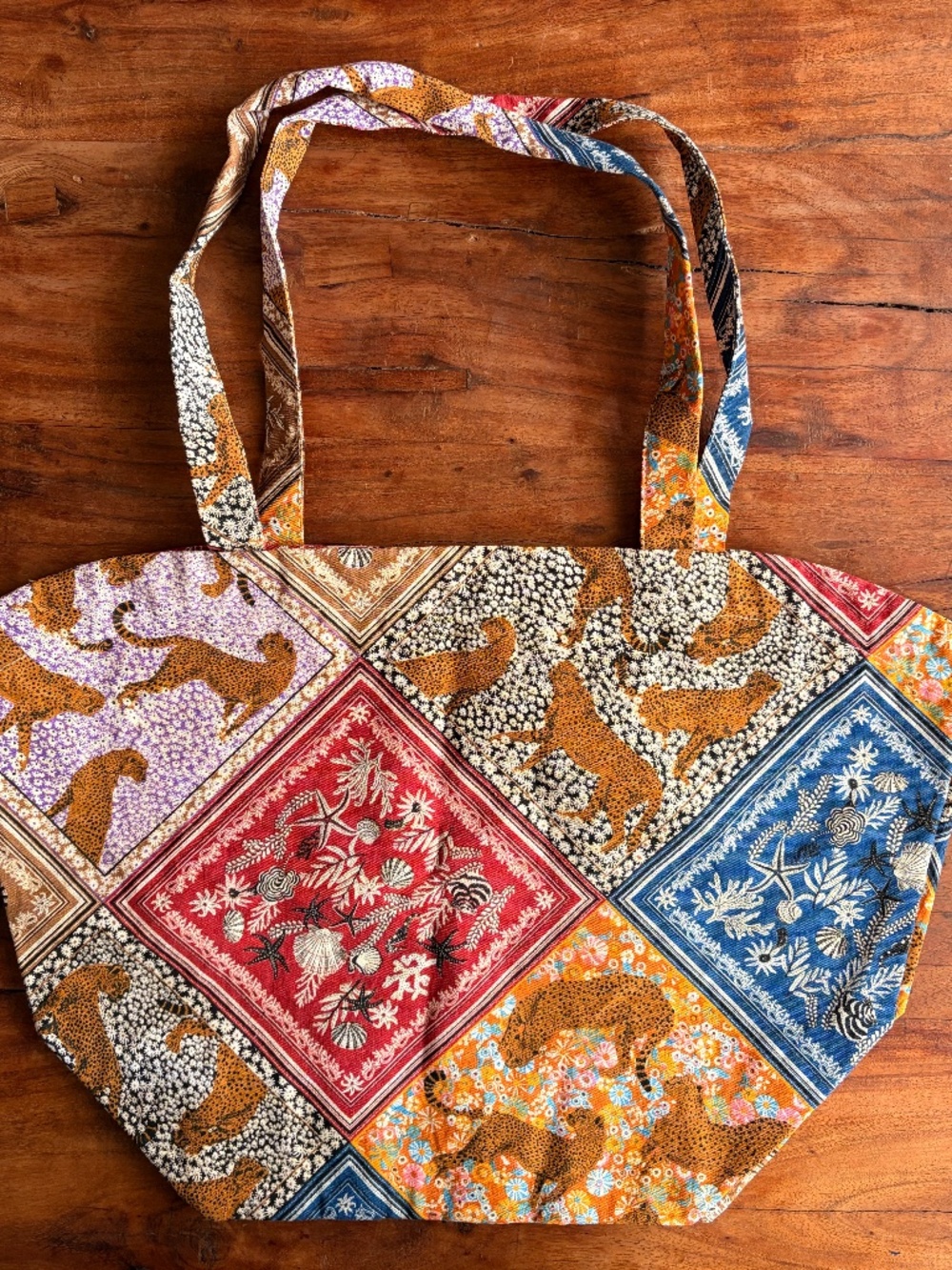 Sezane Printed Canvas Tote Bag